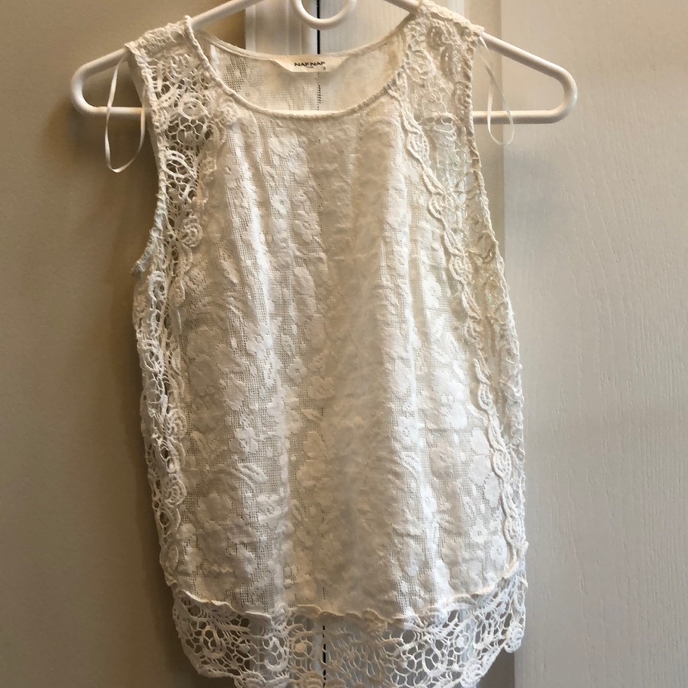Beautiful used NAF NAF lace top size S